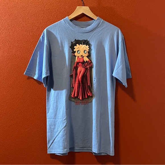 Other - Betty Boop Men’s Blue “Got Silk” Portrait Mazatlán México Short Sleeve Tee Shirt